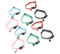 UPKOCH 10pcs Cat Collar Bell Adjustable for Kitten Printed Paw Design Cute and Sturdy Cat Collar Accessory for Holiday Events