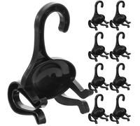 UPKOCH 10pcs Double Slots Shoe Hanging Hooks Plastic Portable Organiser | Black Finish, Smooth Surface, Drying and Display Use, Cabinet Storage, Sports Footwear