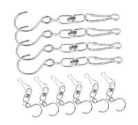 UPKOCH 10pcs Durable Wind Chime Hanger Hooks Rotating Hooks for Outdoor Decorations Effortless Spinner for Plants Bird Feeders and Party Lights