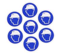 UPKOCH 10pcs Hard Hat Sticker Safety Helmet Mandatory Adhesive Label Pvc Material with Highly Visible Warning Signs and Convenient Adhesive for Workplace Safety