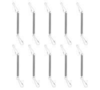 UPKOCH 10pcs Heavy-duty Stainless Steel Spring Hooks for Cage Closure Clip Secure Fastener for Small Animal Birdcage Enclosure for Rabbit Guinea Pig Water Bottle Holder Attachment
