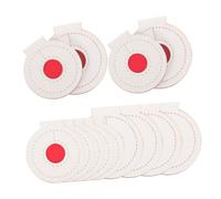 UPKOCH 10Pcs Microfiber Training Targets Hanging Precision Shooting Practice Indoor Outdoor Game Accessories with Hook for Skill Improvement Thick White Red Core