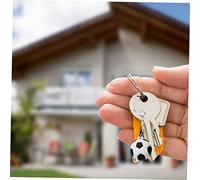 UPKOCH 10pcs Mini Football Key Chain Durable Soft Soccer Pendant Bag Hanging Decor Cute Black and White Sports Keyrings for Boys and Portable Keychain Collection