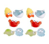 UPKOCH 10Pcs Mini Resin Figurines Micro Landscape Decorations for Fish Tank Garden Dollhouse and Cake Decor with Crab Turtle Jellyfish Shark