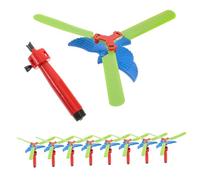 UPKOCH 10pcs Plastic Eagle Flying Saucer with Hand Pulled String Launchers Outdoor Flying Disc for Boys Interactive Helicopter Flyers for Birthday Party Favors and Active Play