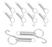 UPKOCH 10PCS Rabbit Cage Door Spring Hook Easy to Open Lock Galvanized Fixed Hanger for Pigeon and Bird Cages Durable Clips