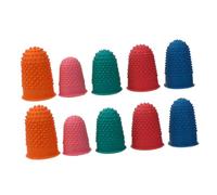 UPKOCH 10pcs Rubber Finger Protector Covers Thick Reusable Finger Guards Non-Slip Anti-scalding Pads for Writing Reading Typing