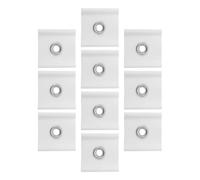 UPKOCH 10pcs Rv Awning Rail Hooks for Canopy Supports, 9mm White PVC | Tool Free Setup, Reinforced Attachment for Tarps and Piping Rails, Lightweight Fit for Travel and Campsite Use