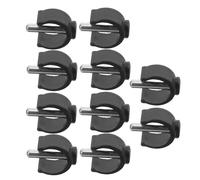 UPKOCH 10Pcs Universal C-Shape Crutch Clips Clamp Buckles for 22Mm Tubes, Heavy-Duty Steel Walker Frame Replacement Parts, Crutch Holder Attachments for Walking Stick Accessories in Black