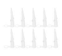 UPKOCH 10pcs White Silicone Sealant Nozzle with Threaded Opening for Easy Positioning and Compatibility with Grout Applications, Professional Angle Caulk Tip Suitable for Home Use