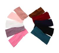 UPKOCH 10pcs Wide Yoga Headbands for Women Soft Breathable Elastic Non-slip Athletic Hairbands Stretchy Turban Style Sweat-wicking Hair Bands for Sports Workout Makeup and Daily Wear