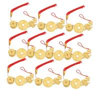 UPKOCH 10pcs Year Snake Ornaments Chinese Zodiac Pendants with Tassels Lunar Year Decorations for Spring Festival Wealth Luck Charms Car Hanging Tassels Bonsai Decor