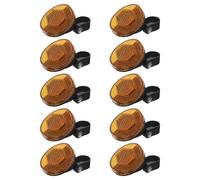 UPKOCH 10pcs Yellow Bicycle Warning Reflectors for Night Riding, round Bike Safety Reflective Accessories for Women, Outdoor Cycling Visibility Kit