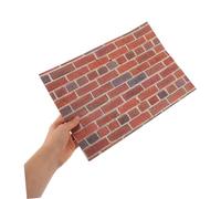 UPKOCH 12 Sheets Scale Peel and Stick Dollhouse Wallpaper Removable Red Brick Wall Covering Self Adhesive Realistic Brick Texture for Miniature Wall Decor