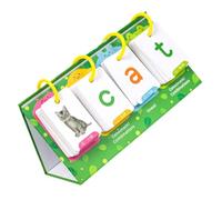 UPKOCH 129pcs Educational Spelling Cards Set with Montessori Word Building Flash Cards, Early Learning Reading for Preschool Classroom and Travel, Includes Stand and Rings for Interactive