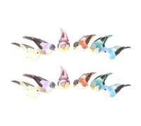 UPKOCH 12pcs Artificial Feather Bird Decor, Realistic 3d Eyes, Winter | Foam Construction, Vivid Lifelike Modelling, Easy Placement on Branches, Charming Autumn Accent for Crafters and Home Décor