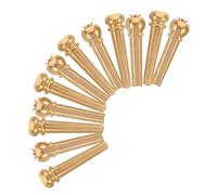 UPKOCH 12pcs Brass Guitar Bridge Pins for Acoustic Guitar Secure String Fixation Stable Peg Design Enhanced Sound Clarity Practical Replacement Parts for DIY Home Studio and Stage Use
