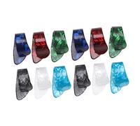 UPKOCH 12pcs Celluloid Thumb Guitar Picks Ultra Thin Nail Plectrums for Bass and Acoustic Guitar Multi Color Finger Plectrums with Standard for Right Hand Lightweight Accessories
