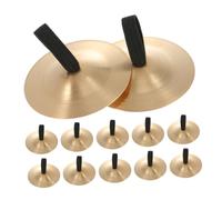 UPKOCH 12pcs Copper Finger Cymbals for Lightweight Hand Percussion Instrument with Clear Crisp Sound for Music Teaching Parties Dancing and Educational Fun