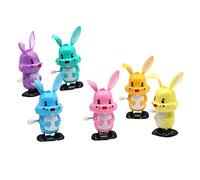 UPKOCH 12pcs Easter Wind Up Bunny for Cartoon Clockwork Walking Safe Plastic Childrens Gift to Develop Hand Eye Coordination and Motor Skills