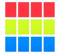 UPKOCH 12Pcs Football Referee Cards Set - Red Yellow Blue PVC Penalty and Warning Cards for Soccer Match, Training, and Stadium Officials Equipment