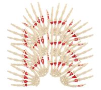 UPKOCH 12pcs Halloween Skeleton Hands Decorations, Realistic Severed Plastic Hand Props for Haunted House, Graveyard, Spooky Party Favors, Multi-Color, 4.72 x 3.46 Inches