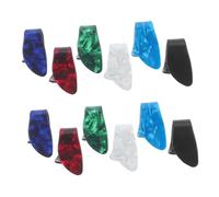 UPKOCH 12PCS Medium Celluloid Guitar Finger Picks Durable Thumb and Flat Picks for Acoustic Guitar Banjo Ukulele Harp and Bass Players Multi Instrument Fingerstyle Accessory