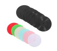 UPKOCH 12pcs Miniature Vinyl Records Realistic Black Decorative Mini Record Props for Dollhouse Decoration and Photo Accessories with Large and Medium