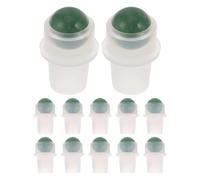 UPKOCH 12pcs Perfume Top Replacement: Jade Stone Roller Balls for Essential Oil Bottles Perfume Oil Roller for Aromatherapy & Skincare Bottles Green