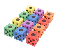 UPKOCH 12Pcs Small EVA Foam Playing Dice Set for Educational Early Learning, Colorful Soft Lightweight Dice for ’ Math Games and Family Fun Random Color