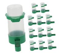 UPKOCH 12pcs Spillproof Bird Water Dispenser for Cage Abs Parrot Drinker with Large Capacity Easy-clean Automatic Water Clip Feeder for Pigeons Budgies Quail Small Pet Accessories