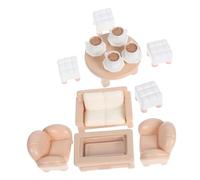UPKOCH 13pcs Miniature Dollhouse Furniture Set Realistic Tiny Sofa and Dining Table Models for Living Room and Bedroom Decoration for Creative Play and Imaginative Storytelling