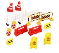 UPKOCH 14Pcs Miniature Traffic Cones and Road Signs for Educational for Role Play Symbol Recognition and Imaginative Play for Table Layout and Learning Activities