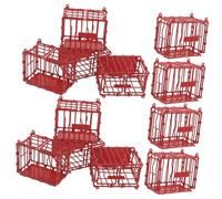 UPKOCH 15 Pcs Mini Animal Cage Model Plastic Pirate-themed Small Pet Enclosure Accessories for DIY Miniature House Decor and Sand Table Scenes Compatible with Various Animals and