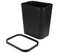 UPKOCH 15l Plastic Garbage Can under Desk with Narrow Space Design, Simple to Clean Black Waste Bin for Kitchen, Dorm, and Office Use