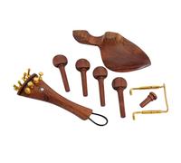 UPKOCH 15pc Set Violin Fitings Diy Violin Parts Tailpiece Chinrest Endpin Tail Gut 4 Pegs Handmade Quality