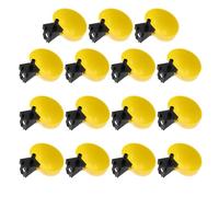 UPKOCH 15pcs Automatic Poultry Watering Bowls for Ducks Goose and Pigeons, Yellow Pp Material Safe and Environmentally Friendly Water Dispenser for Farm Use