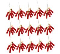 UPKOCH 15pcs Miniature Year DIY Craft Accessories for Dollhouse with Chinese Lucky Pendant Ornaments Hair Clips Charm for Creative Festive Decoration