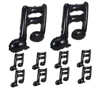 UPKOCH 15pcs Musical Note Balloon Foil Party Setup Music Birthday Decorations Party Decorations Balloons Colors LED Themed Music Decor Balloon Decorations Music Party Decoration Black