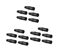 UPKOCH 15pcs Professional Xlr Connector Cable Male Microphone Plug for Amplifier Ktv Stage Lighting Plated Coiled