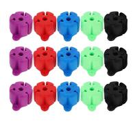 UPKOCH 15pcs Silicone Fishing Pole Holder With Hook Keeper - Colorful Fishing Pole Clips Brackets Storage Fasteners For Portable Use Garage Or Outdoor
