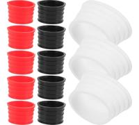 UPKOCH 15pcs Silicone Tennis and Badminton Racket Overgrips Grip Tape Bands, Sweat-Absorbent Hand Grip Tape Set in Black White Red for Professional Racket Handle Protection