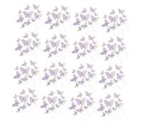 UPKOCH 160pcs Wedding Cake Decorations Shower Cake Toppers for Butterflies Lavender