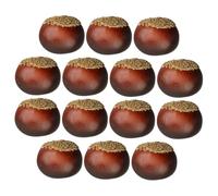 UPKOCH 16pcs Artificial Nuts Decoration Set Fake Chestnut Acorn Pinecone Models Foam Lifelike Nut Ornaments for Home Kitchen Photography Props