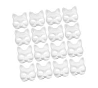 UPKOCH 16pcs DIY Paper Pulp Animal Masks for Painting Unpainted Fox and Cat Face Covers for Crafts Halloween Decorations Group Art Projects Skill Development Activity
