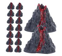 UPKOCH 16pcs Miniature Plastic Volcano Realistic Lava Effect for Experiments and Micro Landscape Decoration for Sand Tables and Dinosaur Themes