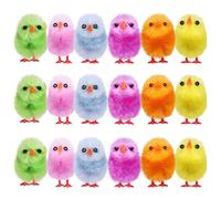 UPKOCH 18 Pcs Easter Chicks for Bonnet Decorations, Mini Fluffy Yellow Baby Chicken for Craft and Cakes Toppers, Small Fuzzy Little Chicks for Easter Egg Hunt