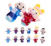 UPKOCH 18pcs Soft Hand Puppets for Hypoallergenic Finger Family Puppets for Interactive Storytime Roleplay Early Education Convenient Portable Plush for Kindergarten