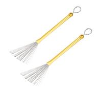 UPKOCH 1pair Jazz Drum Brush Set Retractable Wire Non- Handle for Easy Storage for Drummers Jazz Acoustic and Rock