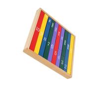 UPKOCH 1Pc Colorful Building Blocks Educational Wooden Counting Rods for Early Learning Montessori Teaching Fun Puzzle Game for Develops Hand Eye Coordination and Math Skills